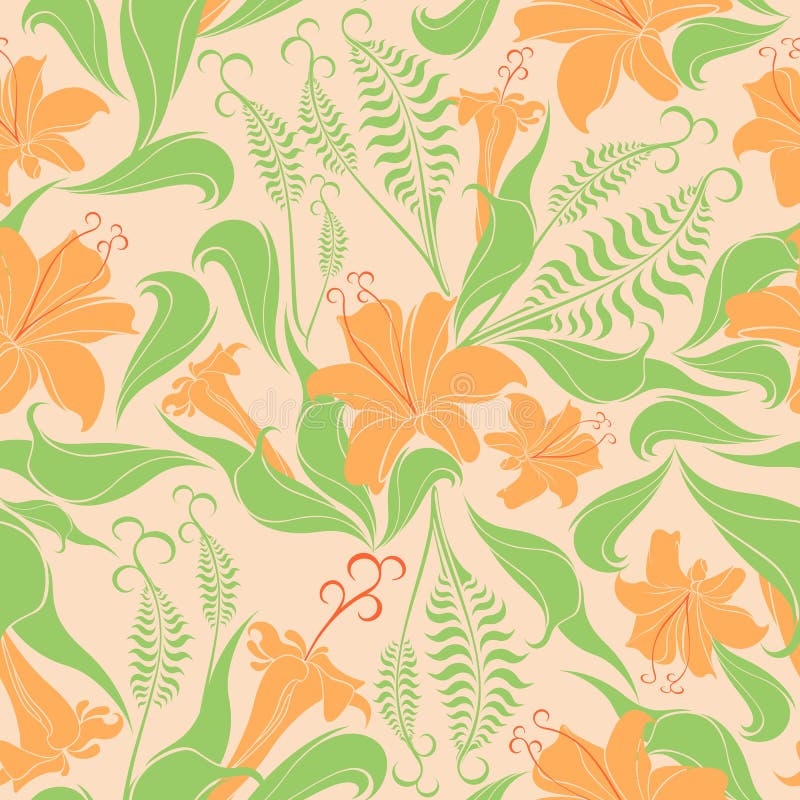 Floral Delicate Springtime Seamless Pattern Vector Textile Design