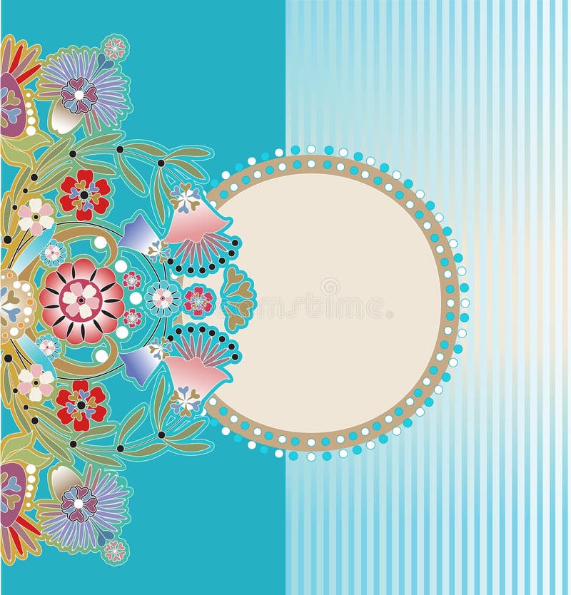 Floral design vintage stock illustration. Illustration of scratched