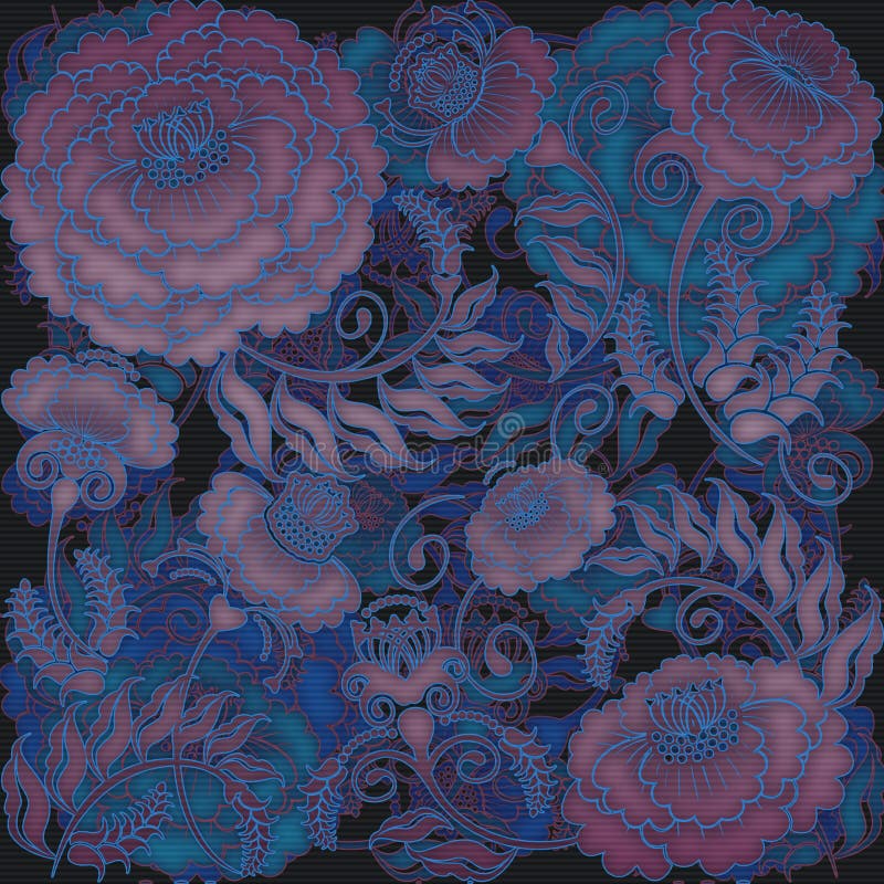 Floral design blue flowers