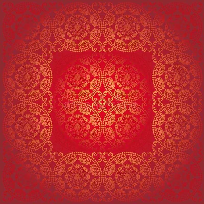 Floral design red brown stock vector. Illustration of border 32698213