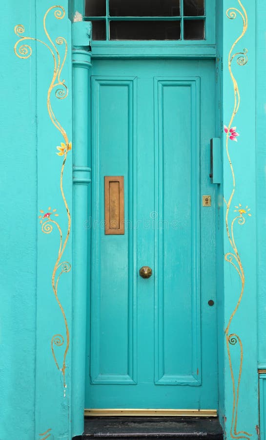 Floral door stock image. Image of home, residential, traditional 26304179