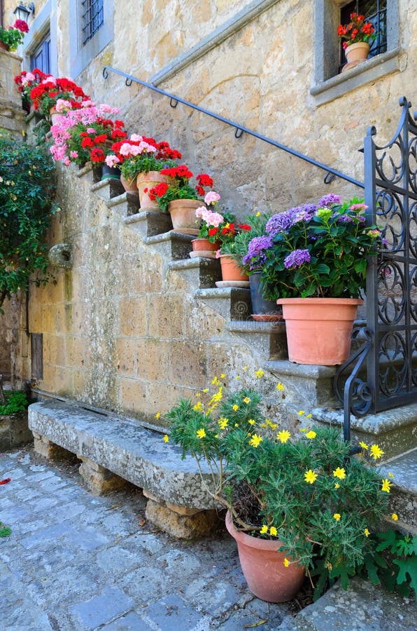 Floral Doorway, Civita, Lazio, Italy