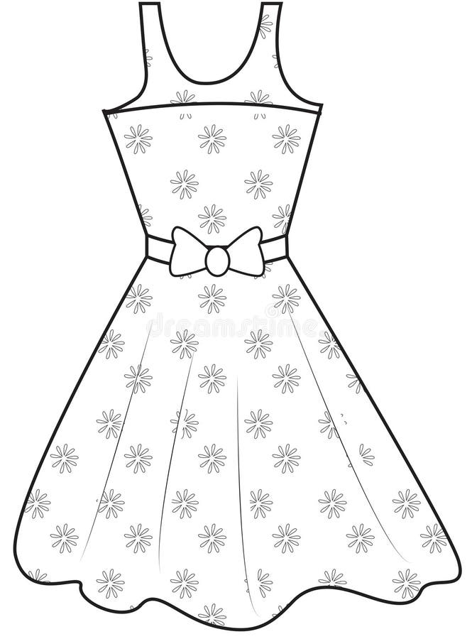 Floral Dress Illustration stock illustration. Illustration of icon