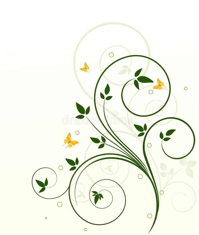 Floral ecologic background vector