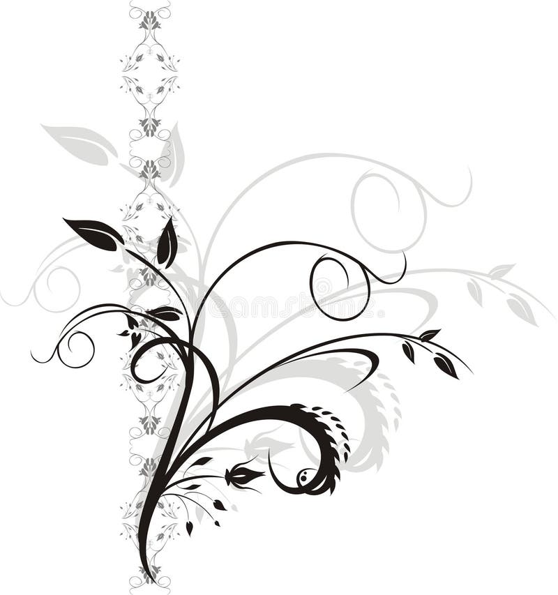 Floral elements. Ornament for design