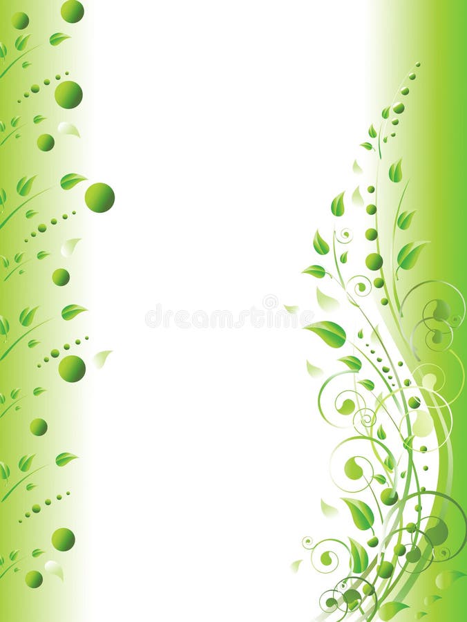 Floral en vert avec le copie-espace