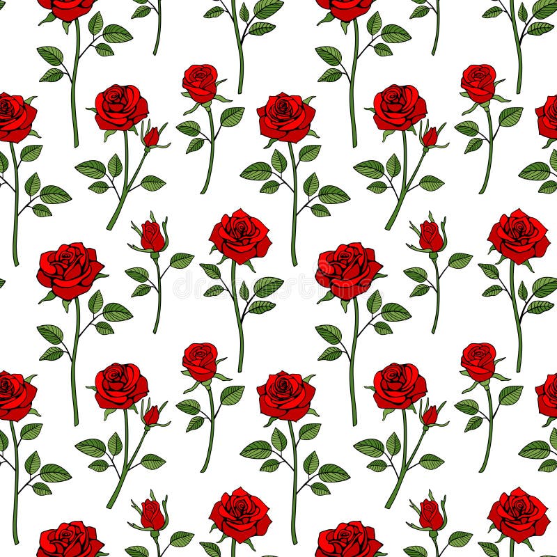 Floral english victorian seamless background. Garden rose pattern royalty free illustration Floral english victorian seamless background. Garden rose pattern royalty free illustration