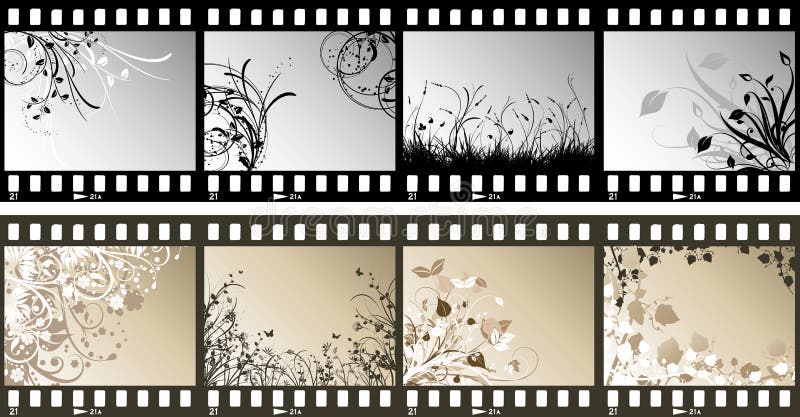 Floral film strips