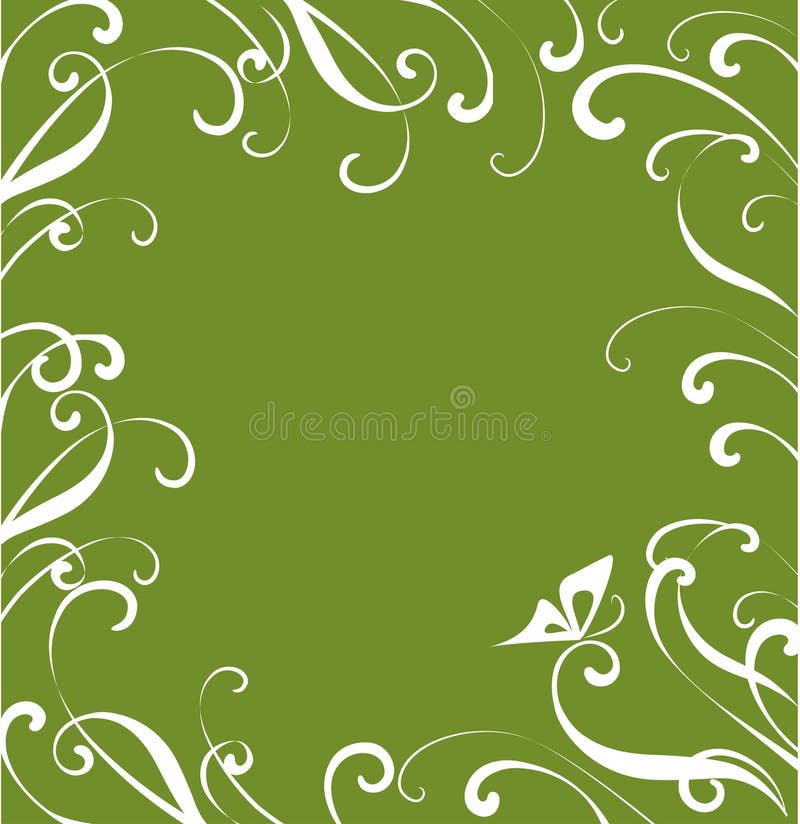 Download Floral frame stock vector. Illustration of back, butterfly - 10171712