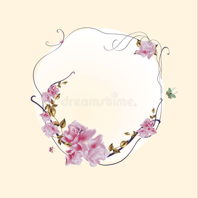 Floral frame royalty free illustration