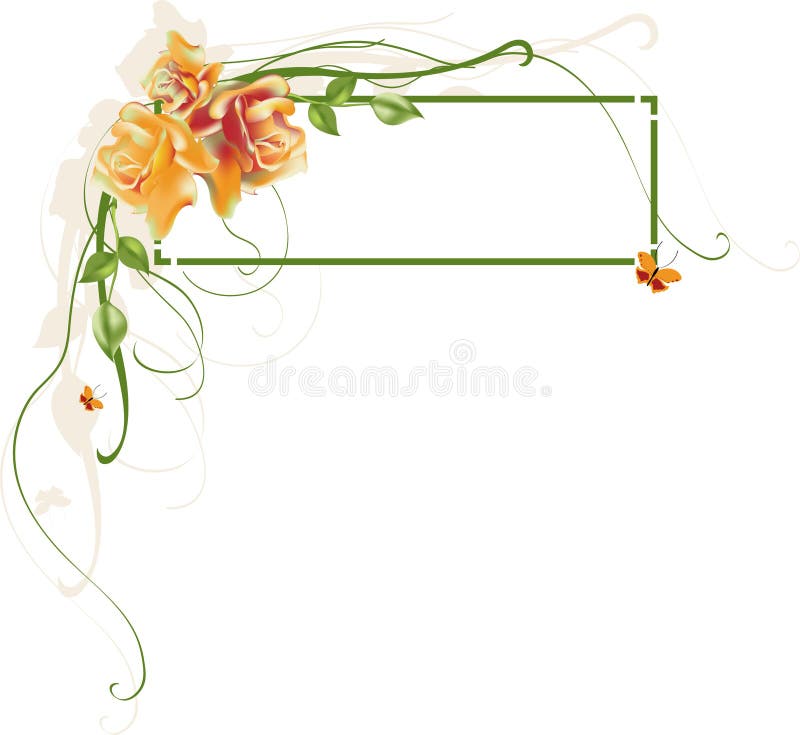 Floral frame stock illustration