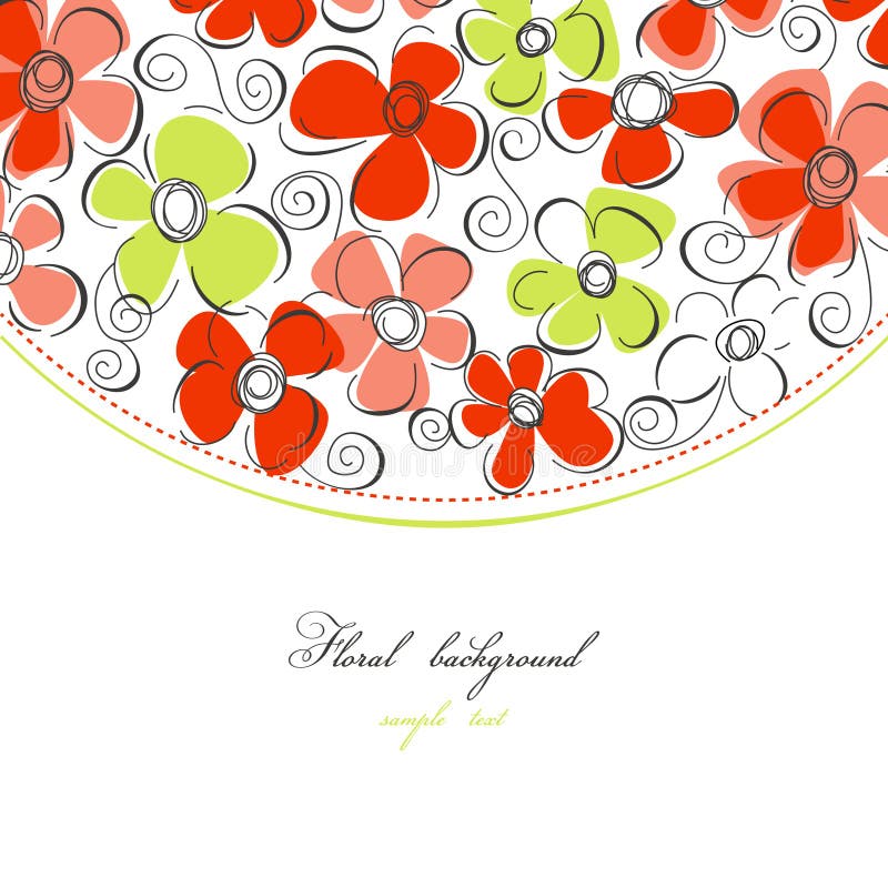 Floral frame. Colorful floral border over white stock illustration Floral frame. Colorful floral border over white stock illustration
