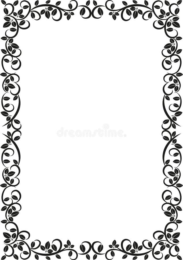 Floral frame royalty free illustration