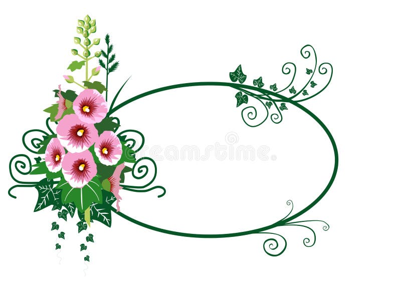 Floral frame royalty free illustration