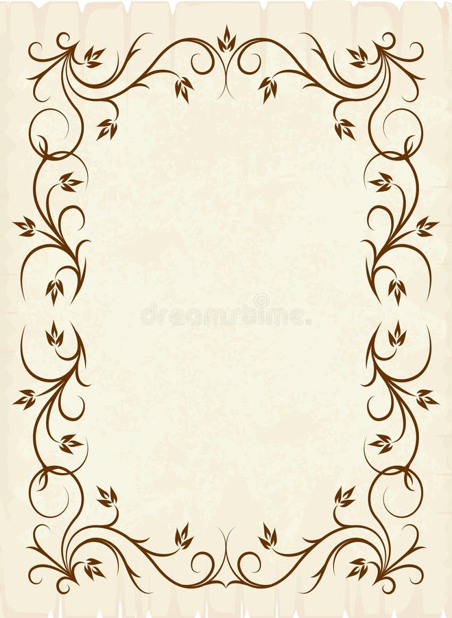 Floral frame. stock illustration