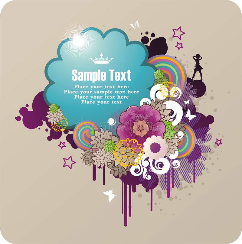 Floral frame royalty free illustration Floral frame royalty free illustration