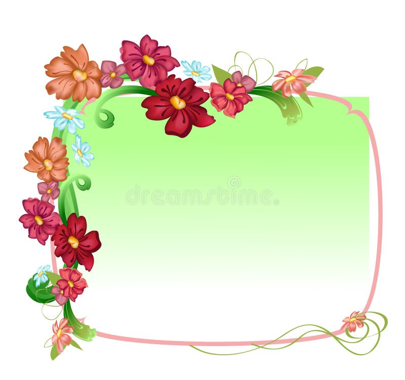 Floral frame royalty free illustration