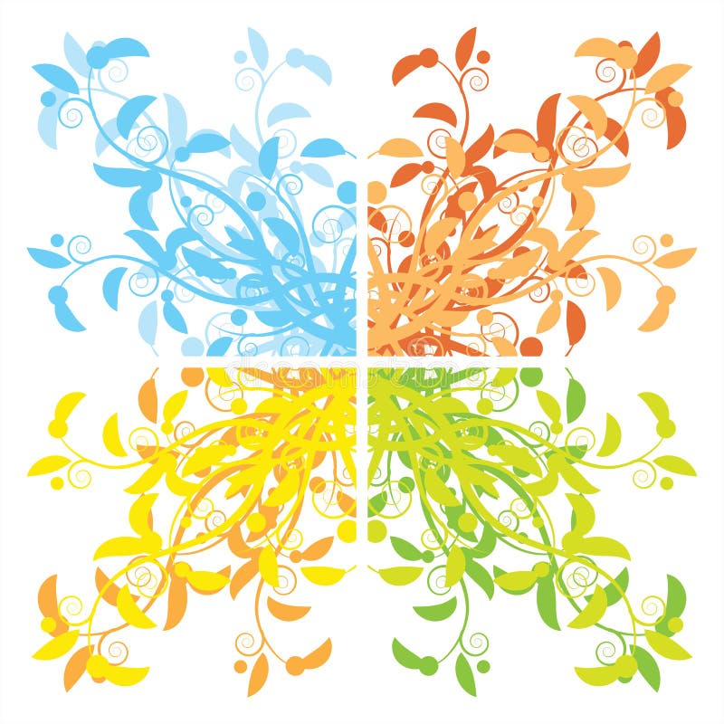 Floral frame colorful stock illustration Floral frame colorful stock illustration