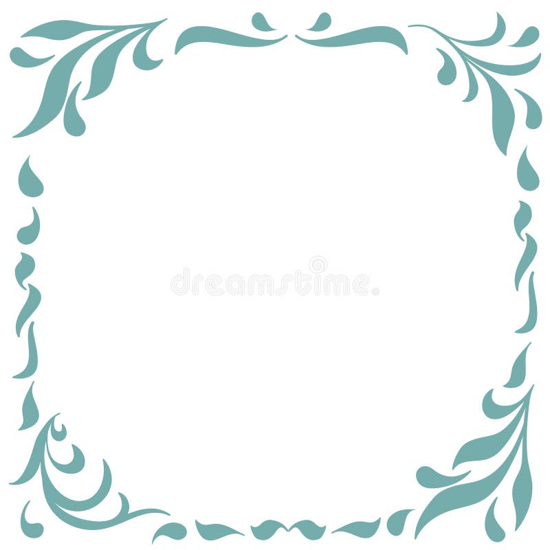 Floral Frame for design of monograms, invitations, frames, menus, labels and websites. Graphic elements for design of vector illustration Floral Frame for design of monograms, invitations, frames, menus, labels and websites. Graphic elements for design of vector illustration