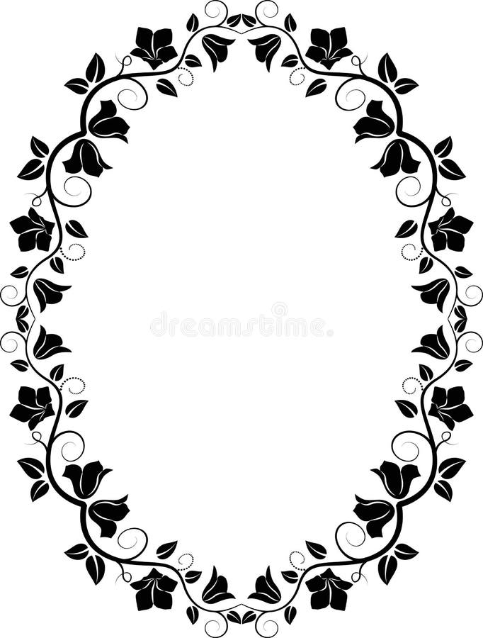 Floral frame vector illustration