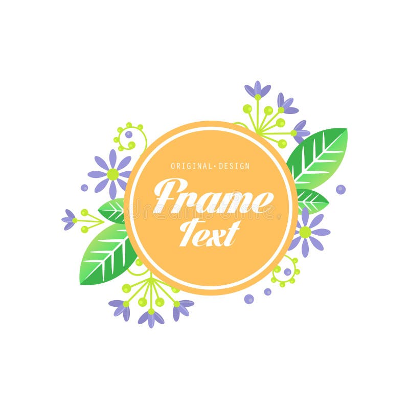Floral frame original design, elegant sign for company identity, floral shop, beauty studio, packaging, business card stock illustration Floral frame original design, elegant sign for company identity, floral shop, beauty studio, packaging, business card stock illustration