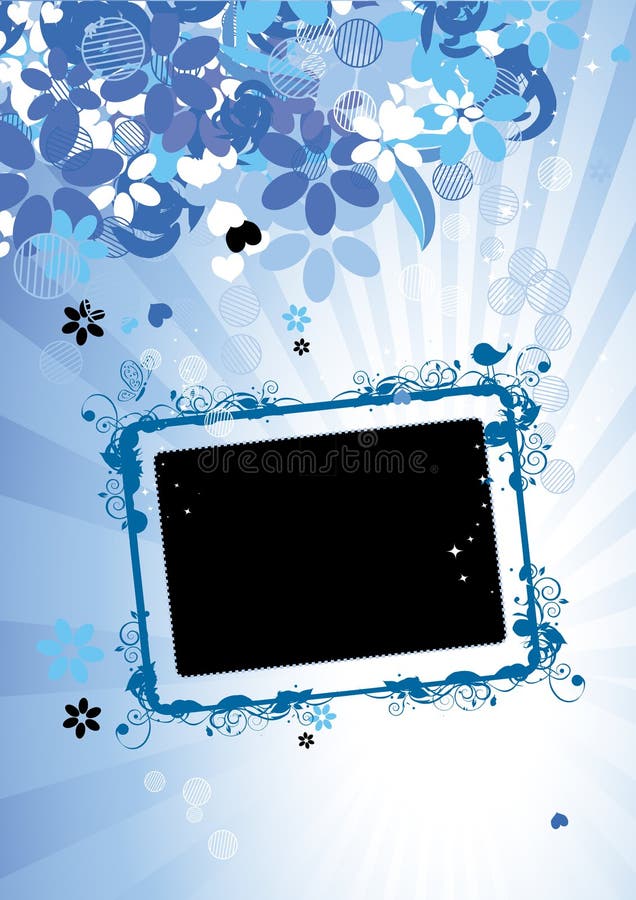 Photo Frame Design with Butterfly Decoration Stock Vector