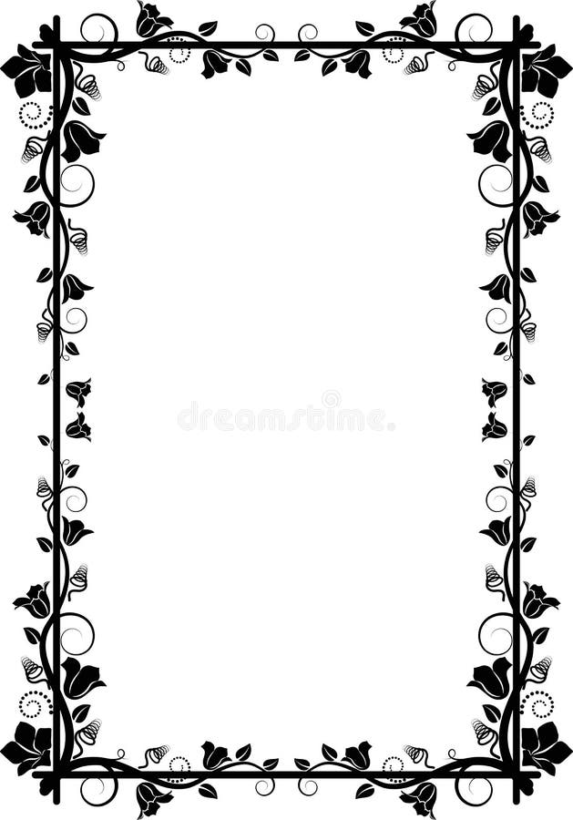 Floral frame vector illustration