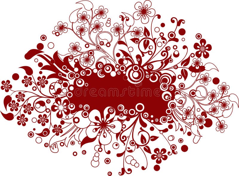Floral frame, vector stock vector. Illustration of artistic - 1834368