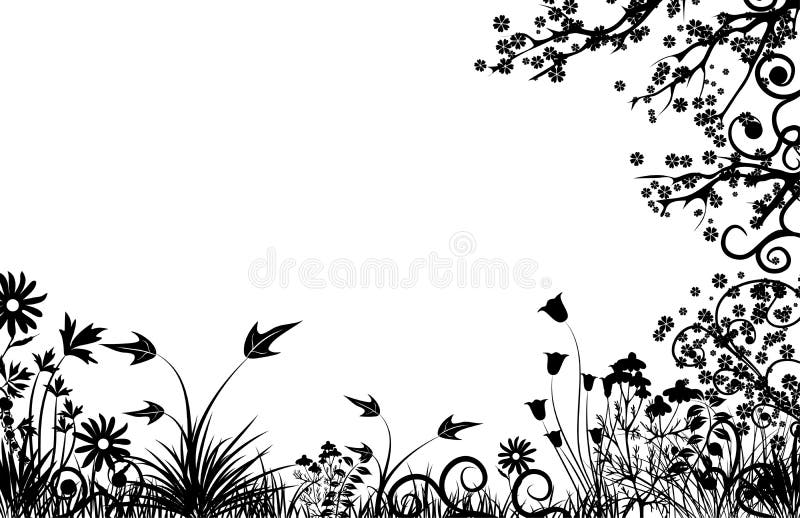 Decorative vector frame stock vector. Illustration of leaves - 4588678