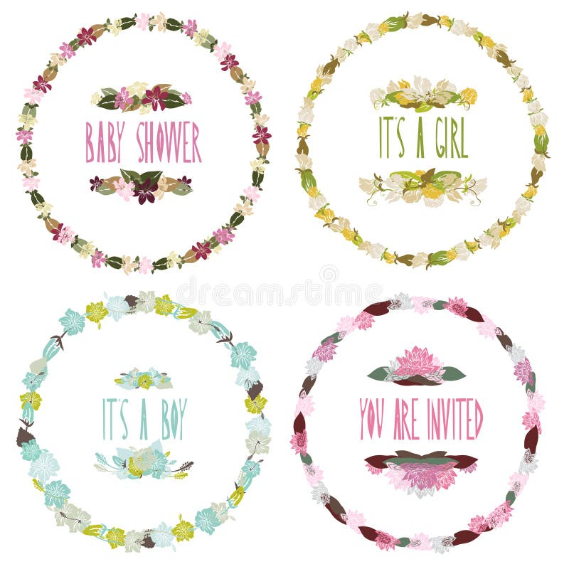 Floral frames set