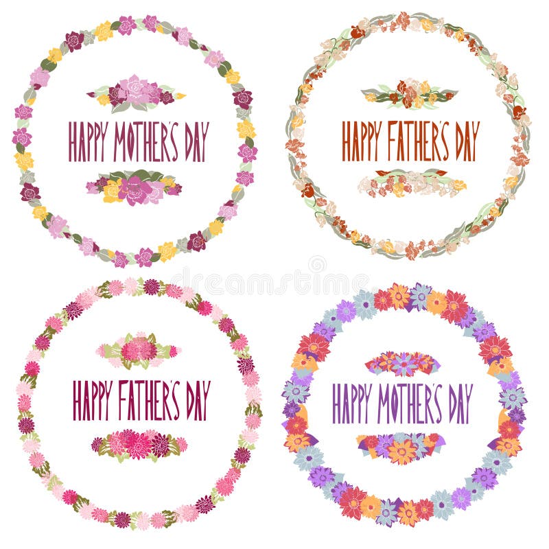 Floral frames set