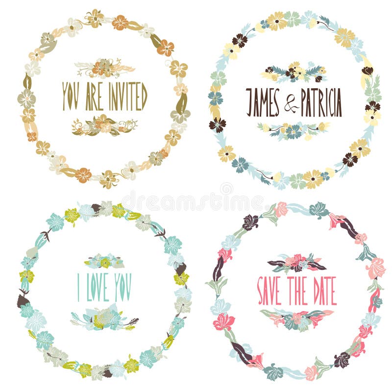 Floral frames set