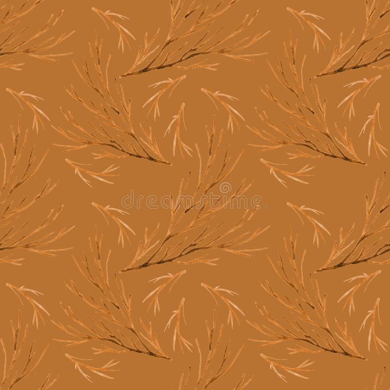 Floral geometric seamless pattern. Abstract copper floral ornament. Elegant repeat background texture