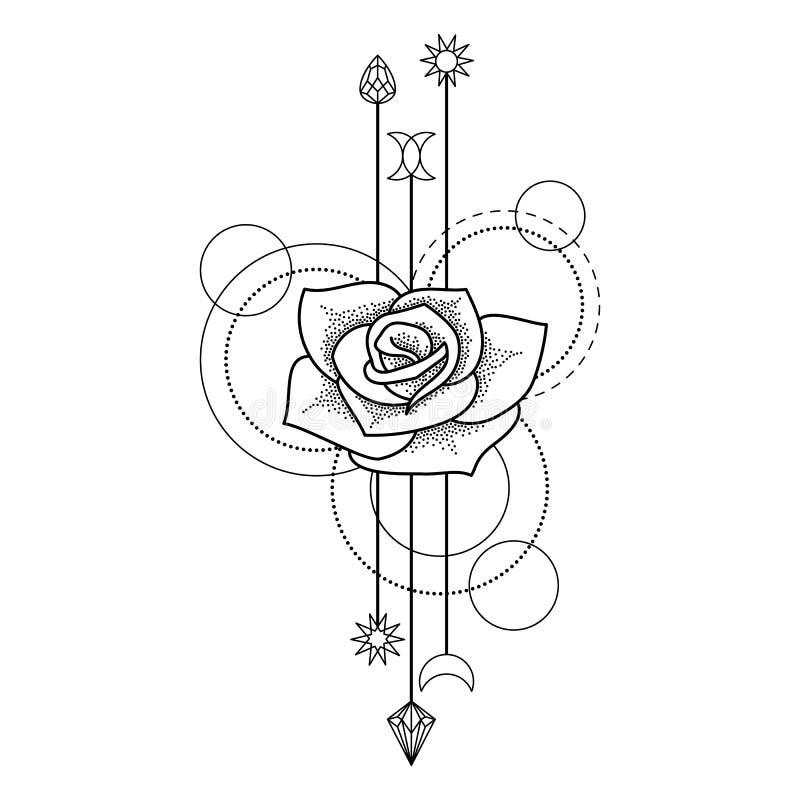 Geometric rose tattoo: foto stock e illustrazioni - 4.687 immagini |  Shutterstock