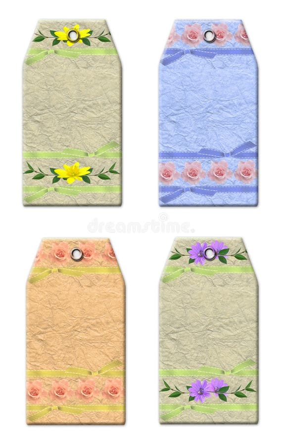 Floral gift tags