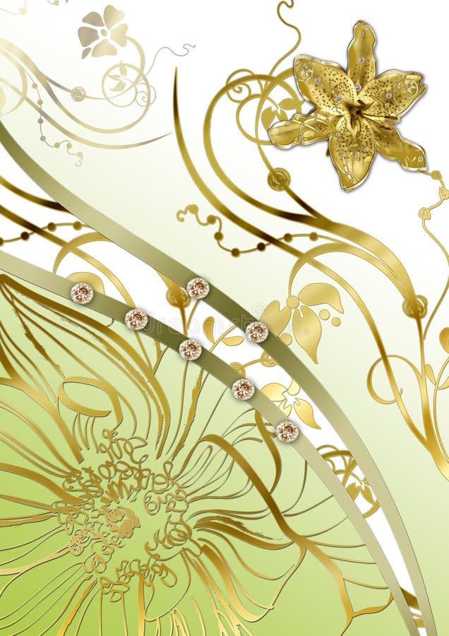 Floral gold abstraction