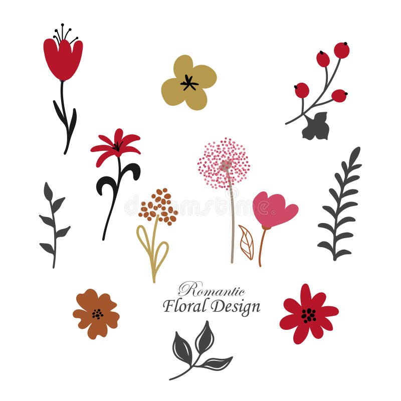 Flower Stems Vector Art & Graphics