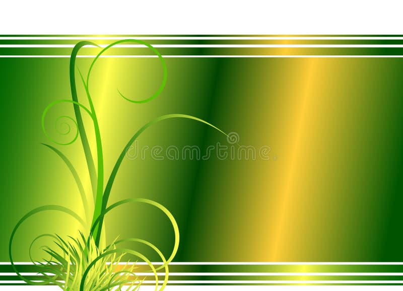 Floral green background with grass royalty free illustration