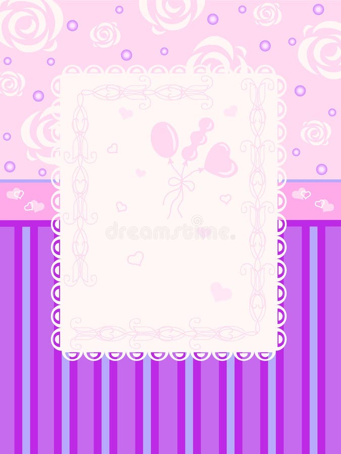 Floral greeting card royalty free illustration