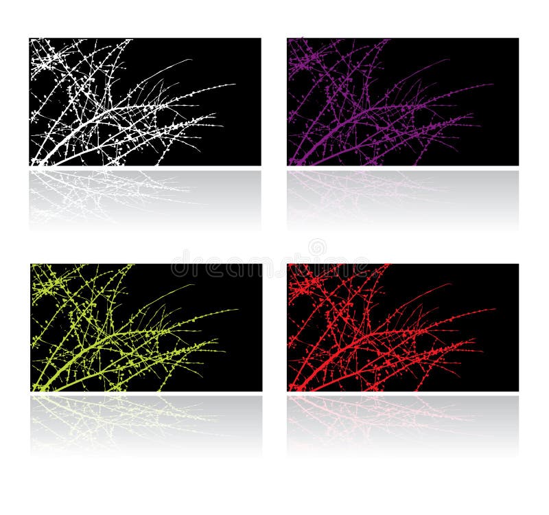 Floral Greeting Card Covers Stock Vector Illustration of foliage