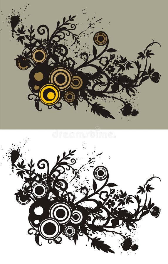 Floral grunge background