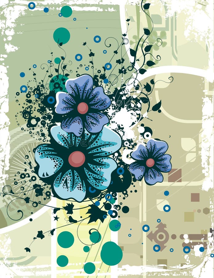 Floral grunge background