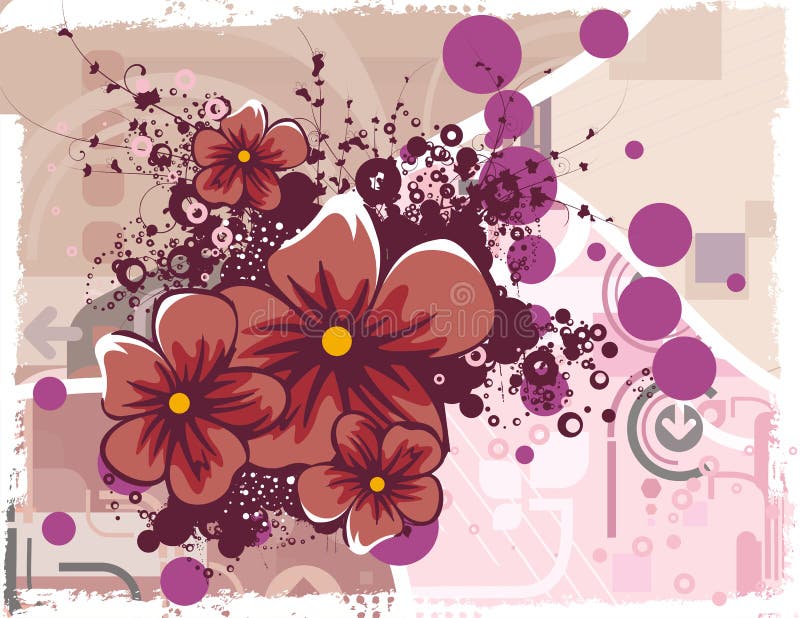 Floral grunge background