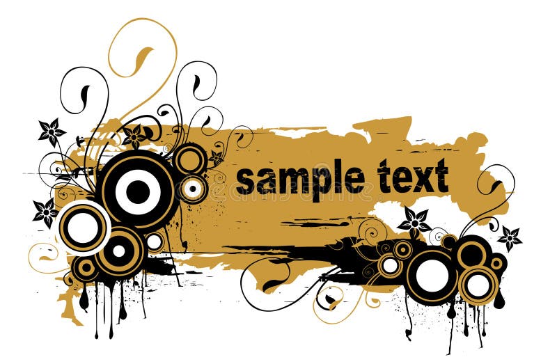 Floral Grunge Design royalty free illustration