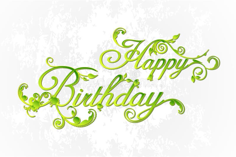 Floral Happy Birthday vector illustration Floral Happy Birthday vector illustration