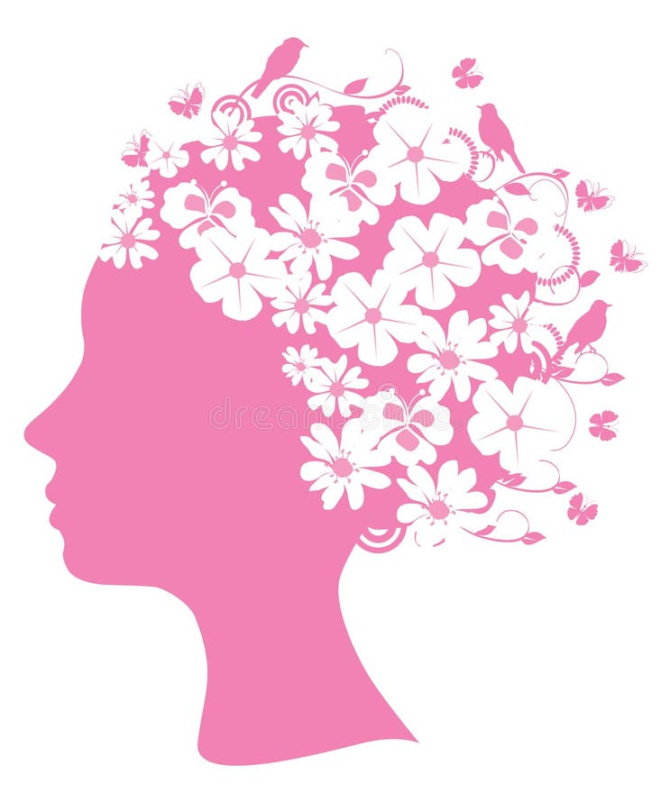 Floral head stock vector. Illustration of cute, design - 20574428