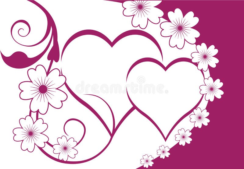 Floral hearts background stock illustration Floral hearts background stock illustration