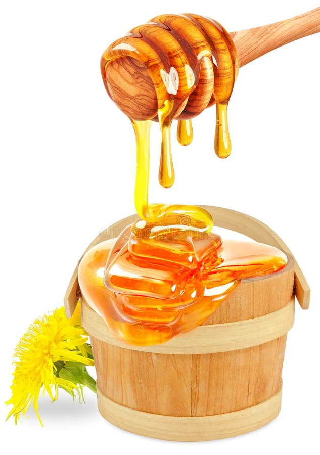 Honey in a bucket stock photo. Image of closeup, syrup 57018904