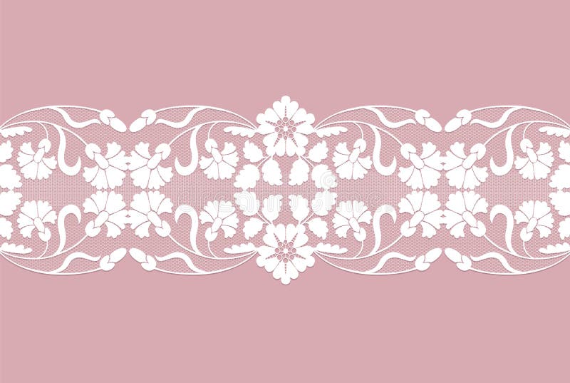 Floral lace ribbon stock vector. Illustration of fashion 129562401