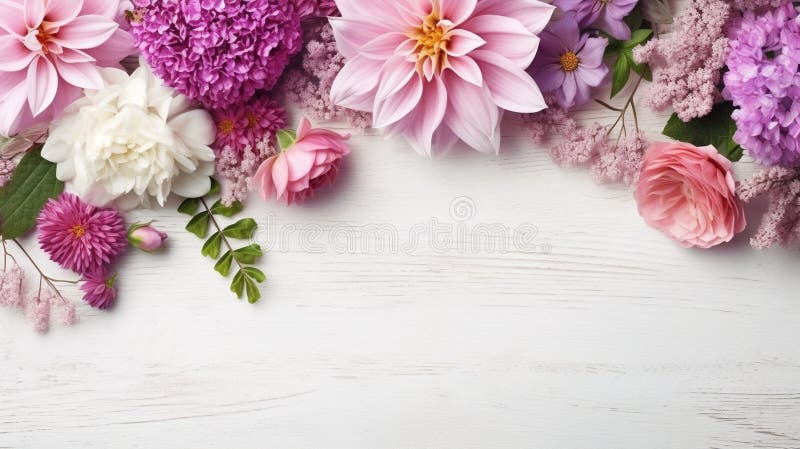 Floral layout creative flower composition Wreath framefrom lilac 1690446468150 6